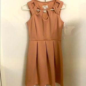 Sweet storm blush pink sleeveless mini dress